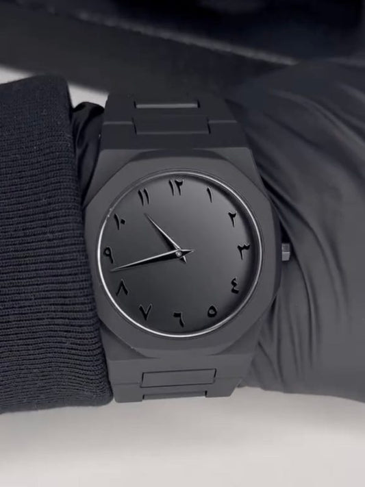 Full Black Aura Quartz Watch – Lightweight Design, , Premium Quality & Finish – Best Quality Analog Watch For Boys – Watch For Men | Full Black Color Watch – With (random Box)